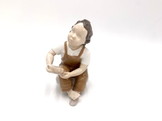 Porcelain Figurine of a Boy from Bing & Grondahl, Denmark, 1950s / 1960s-BXB-1192087