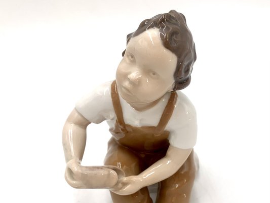 Porcelain Figurine of a Boy from Bing & Grondahl, Denmark, 1950s / 1960s-BXB-1192087