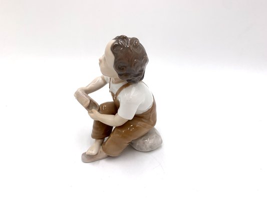 Porcelain Figurine of a Boy from Bing & Grondahl, Denmark, 1950s / 1960s-BXB-1192087