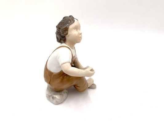 Porcelain Figurine of a Boy from Bing & Grondahl, Denmark, 1950s / 1960s-BXB-1192087