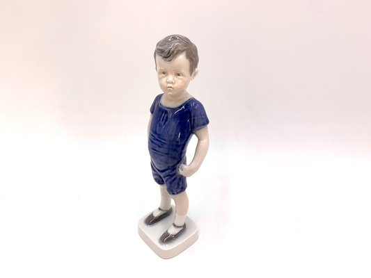 Porcelain Figurine of a Boy from Royal Copenhagen, Denmark-BXB-1192172