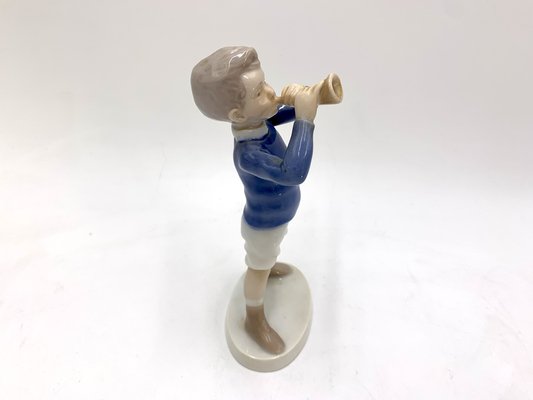 Porcelain Figurine of a Boy With a Trumpet from Bing & Grondahl, Denmark, 1970s / 1980s-BXB-1192115