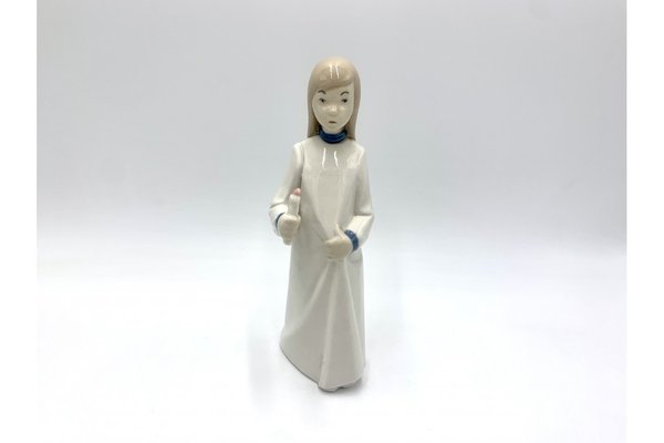 Porcelain Figurine of a Girl with a Candle, Spain, 1980s-BXB-1311172