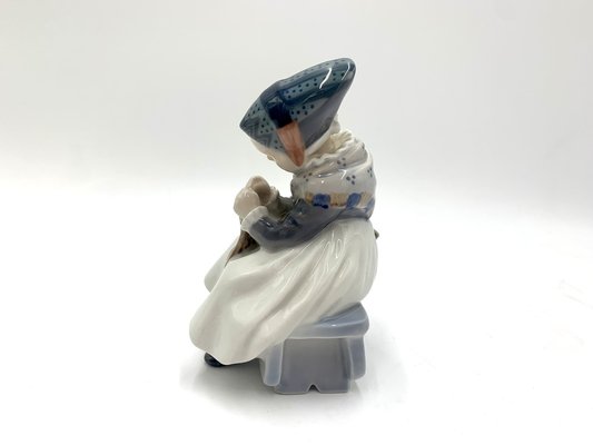 Porcelain Figurine of a Sewing Woman from Royal Copenhagen, Denmark-BXB-1191221