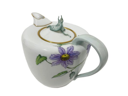 Porcelain First Edition Coffee Pot with Quatuor Floral Pattern from Herend Hungary, 1998-UCH-1722864