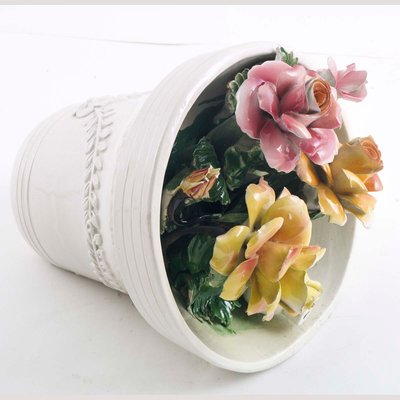 Porcelain Floral Bell Ornament from Bassano, 1940s-NJV-850371