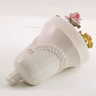 Porcelain Floral Bell Ornament from Bassano, 1940s-NJV-850371