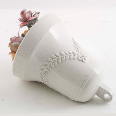 Porcelain Floral Bell Ornament from Bassano, 1940s-NJV-850371