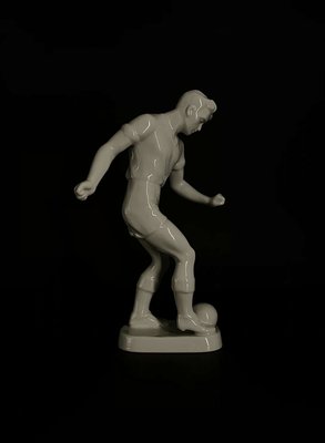 Porcelain Football Player from Hollóháza, 1940s-TXN-773413