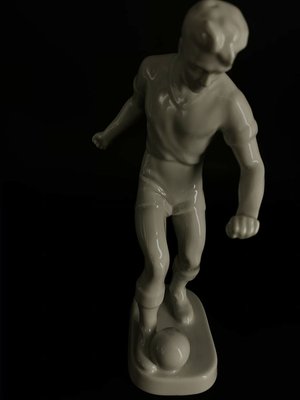 Porcelain Football Player from Hollóháza, 1940s-TXN-773413