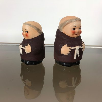 Porcelain Friars Salt & Pepper Set by Fratelli Niccacci for Deruta, Set of 3-LYQ-1171719