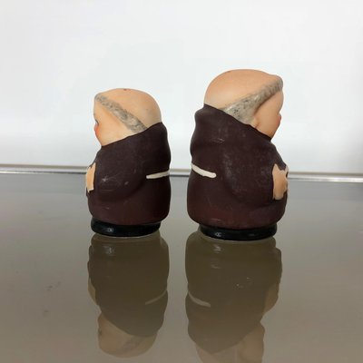 Porcelain Friars Salt & Pepper Set by Fratelli Niccacci for Deruta, Set of 3-LYQ-1171719