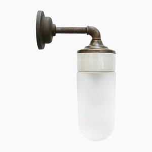 Porcelain, Frosted Glass, Brass and Cast Iron Wall Sconce-BLS-1445060