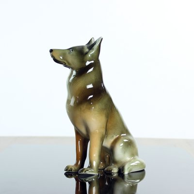 Porcelain German Shepard from Royal Dux, Czechoslovakia, 1960s-UL-1091577