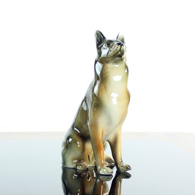 Porcelain German Shepard from Royal Dux, Czechoslovakia, 1960s-UL-1091577