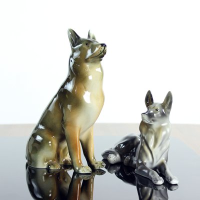 Porcelain German Shepard from Royal Dux, Czechoslovakia, 1960s-UL-1091577