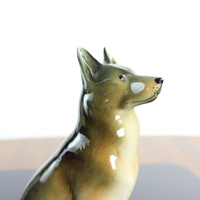 Porcelain German Shepard from Royal Dux, Czechoslovakia, 1960s-UL-1091577