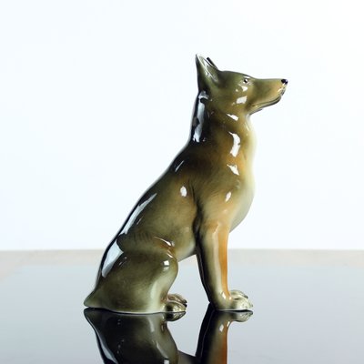 Porcelain German Shepard from Royal Dux, Czechoslovakia, 1960s-UL-1091577