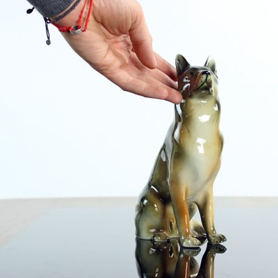 Porcelain German Shepard from Royal Dux, Czechoslovakia, 1960s-UL-1091577