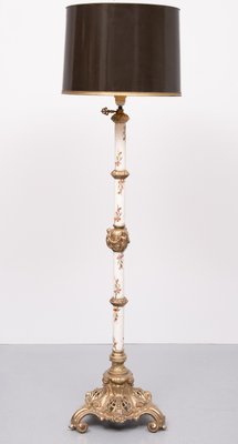 Porcelain Gilt Metal Porcelain Floor Lamp from Zsolnay, Hungarian, 1870s-GCG-2024707