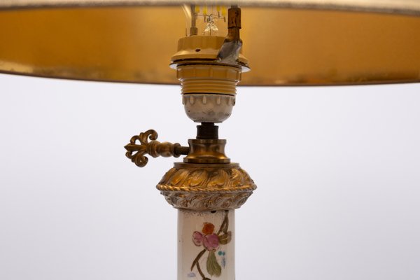 Porcelain Gilt Metal Porcelain Floor Lamp from Zsolnay, Hungarian, 1870s-GCG-2024707