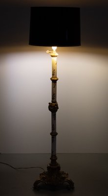 Porcelain Gilt Metal Porcelain Floor Lamp from Zsolnay, Hungarian, 1870s-GCG-2024707