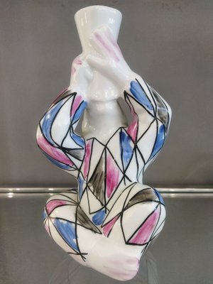 Porcelain Harlequin Vase by Castro Sargadelos, Spain, 1950s-QY-1792538