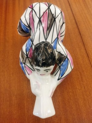 Porcelain Harlequin Vase by Castro Sargadelos, Spain, 1950s-QY-1792538