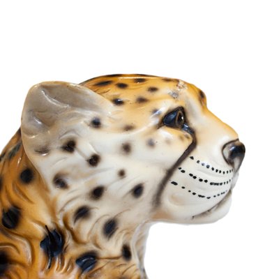 Porcelain Leopard Sculpture, Italy, 1970s-UZ-1351579