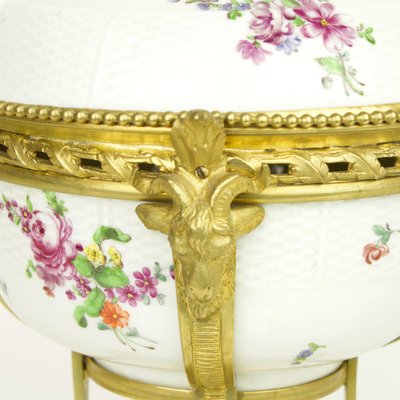 Porcelain Lidded Box with Bronze Details in the Style of Meissen, Paris, Late 19th Century-KMT-1069282