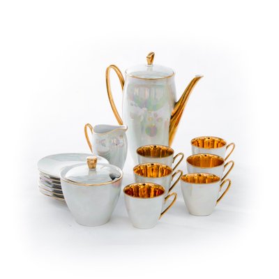 Porcelain Millennium Series Coffee Set from Wałbrzych, 1960s, Set of 15-FSD-1098214