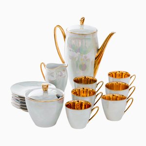 Porcelain Millennium Series Coffee Set from Wałbrzych, 1960s, Set of 15-FSD-1098214