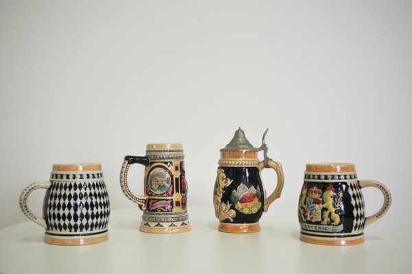 Porcelain Mugs, Bavaria, 1980s, Set of 4-KNM-930865