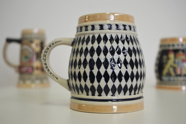 Porcelain Mugs, Bavaria, 1980s, Set of 4-KNM-930865