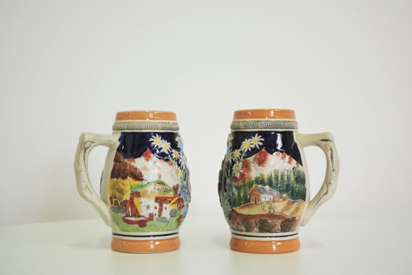 Porcelain Mugs, Tyrol, 1980s, Set of 2-KNM-930861