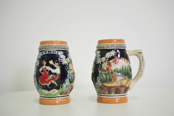 Porcelain Mugs, Tyrol, 1980s, Set of 2-KNM-930861