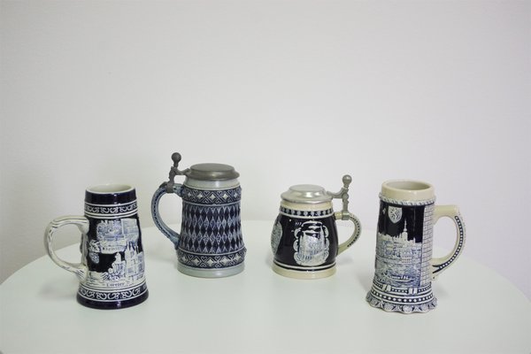 Porcelain Mugs, West Germany, 1980s, Set of 4-KNM-930851