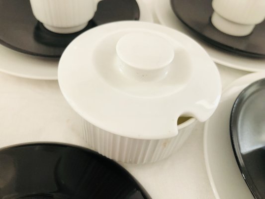 Porcelain Noire Mocha Service by Tapio Wirkkala for Rosenthal, 20th Century, Set of 22-KJM-1756928