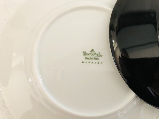 Porcelain Noire Mocha Service by Tapio Wirkkala for Rosenthal, 20th Century, Set of 22-KJM-1756928