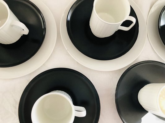 Porcelain Noire Mocha Service by Tapio Wirkkala for Rosenthal, 20th Century, Set of 22-KJM-1756928