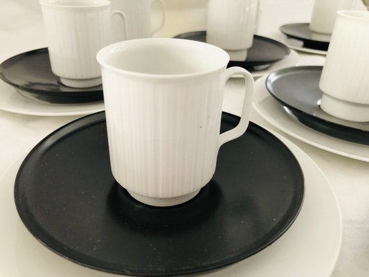 Porcelain Noire Mocha Service by Tapio Wirkkala for Rosenthal, 20th Century, Set of 22-KJM-1756928