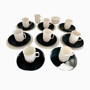 Porcelain Noire Mocha Service by Tapio Wirkkala for Rosenthal, 20th Century, Set of 22-KJM-1756928