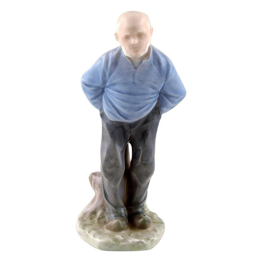 Porcelain Older Man Figurine Number 1001 from Royal Copenhagen, Early 20th Century