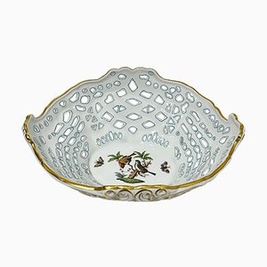 Porcelain Openwork Basket with Rothschild Pattern from Herend Hungary-UCH-1224298