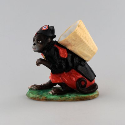 Porcelain Pencil Holder Monkey in the Shape of Napoleon-WMV-1127606