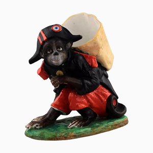 Porcelain Pencil Holder Monkey in the Shape of Napoleon-WMV-1127606