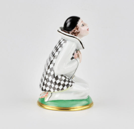 Porcelain Pierrot Figurine from Hackefors