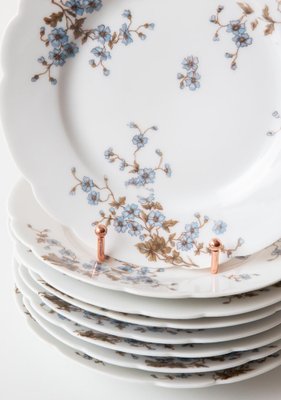 Porcelain Plates by E. Gallée, Paris, France, 1900s, Set of 8-JWI-1783502