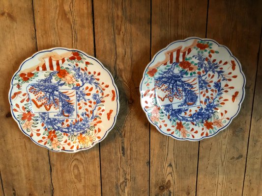 Porcelain Plates in the style of Imari, Set of 2-QJM-824450