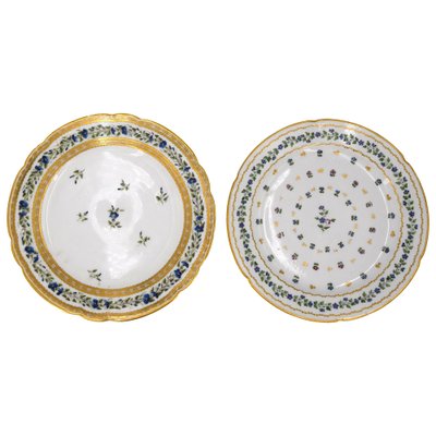 Porcelain Plates, Saxony, 19th Century, Set of 2-ZCI-1770038